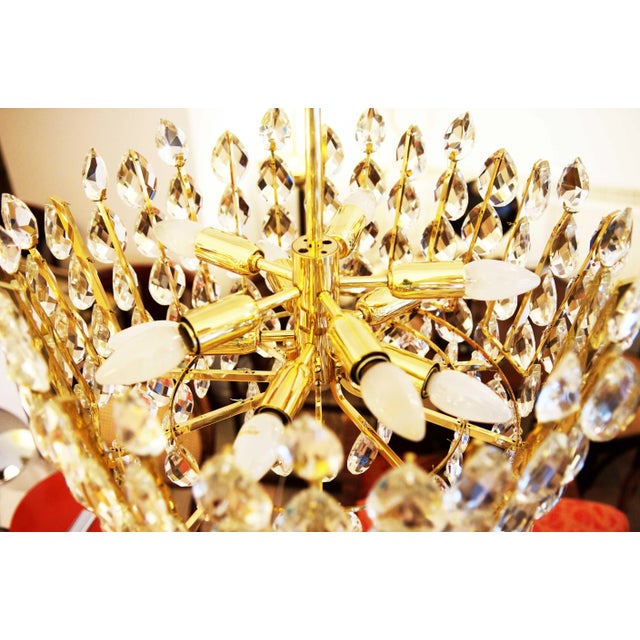 Metal Austrian Cut Crystal Chandelier from Bakalowits & Söhne, 1960s For Sale - Image 7 of 13