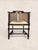 A beautiful antique English Edwardian tub chair dating to circa 1910, crafted from solid oak and showcasing elegant barley...