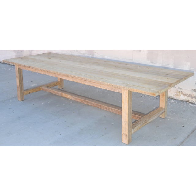 Rustic farm or harvest table made from vintage, reclaimed wood with natural distress. The quoted price applies to sizes up...