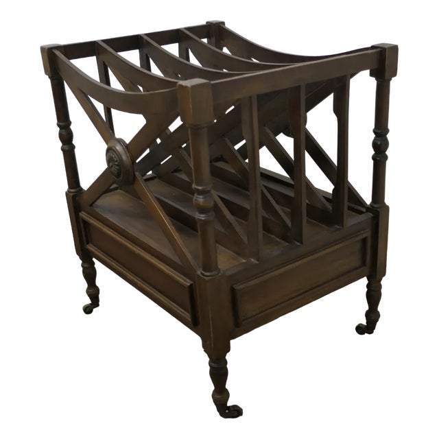 Regency Style Canterbury Magazine Stand, 1890s For Sale