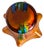 Murano Missoni Style Art Glass Orange Fazoletto Filligrana Vase For Sale - Image 12 of 12