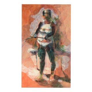 Wolfgang Blanke, Nude Marion, 1997, Emulsion on Plywood For Sale