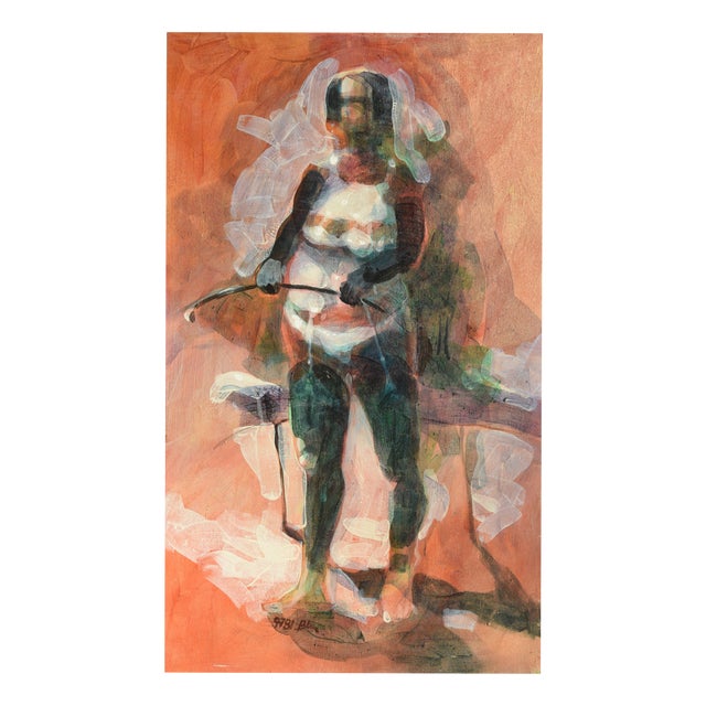 Wolfgang Blanke, Nude Marion, 1997, Emulsion on Plywood For Sale