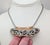 Metal Vintage 1975 Signed Napier Book Piece Goldtone & Rhodium Plated Bib Necklace For Sale - Image 7 of 8