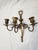 Vintage Set of Solid Brass Three Candle Wall Sconces - A Pair For Sale - Image 4 of 6