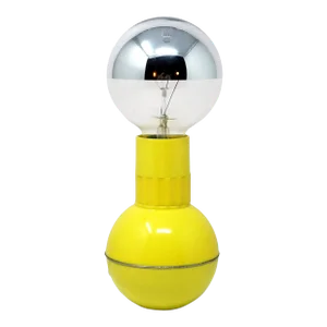 Vintage Enzo Mari Yellow Dumbbell Lamp