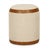 Huche Cotton Jute and Vegan Leather Oval Ottoman For Sale - Image 4 of 7