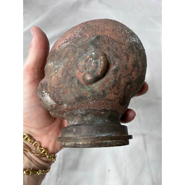Mid 20th Century Antique Bronze Baby Doll Head Mold For Sale - Image 5 of 12