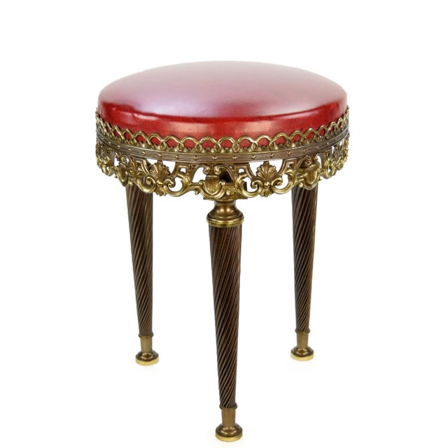 Vintage Brass Stool, 1970s For Sale - Image 6 of 6