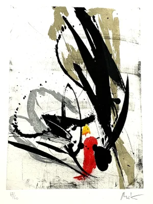 Jean Miotte, Abstract Composition, 1994, Etching