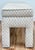 Vintage Trellis Lattice Pattern Upholstery Parsons Bench For Sale - Image 4 of 9
