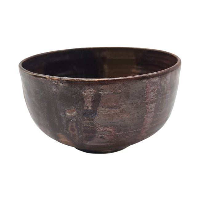 Japanese Studio Pottery Japanese Chawan Tea Bowls – Set of 2 Wabi Sabi Artisan Vessels For Sale - Image 3 of 12