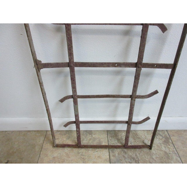 Metal Antique Victorian Iron Window For Sale - Image 7 of 7