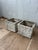 Mid-Century Modern Pair of Faux Bois Concrete Planters | Vintage Rustic Modern Garden Cachepots For Sale - Image 3 of 8