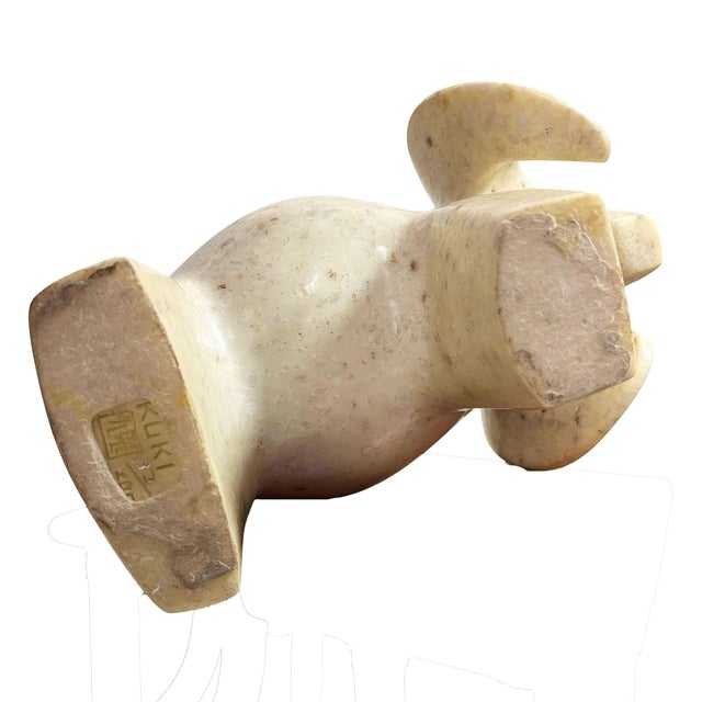 Post Modern White Marble Ram Sheep Sculpture by Masatoyo Kishi Kuki 32/200 For Sale In Los Angeles - Image 6 of 7