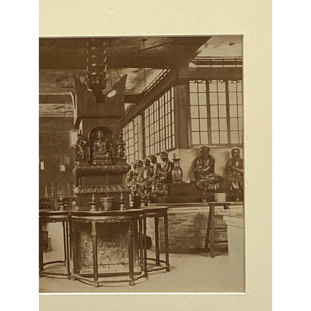 A 19th Century silver albumen photograph of the interior of a Chinese Temple Was $495