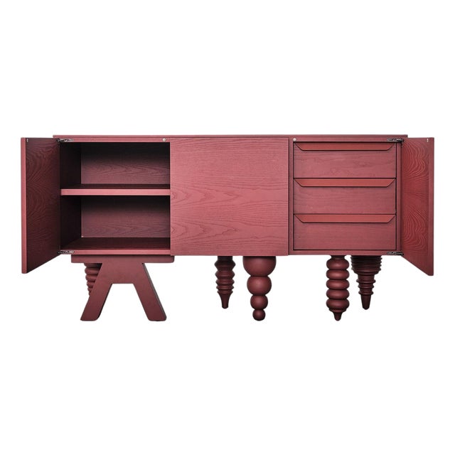 2M Multileg Cabinet in Red Ash Wood by Jaime Hayon for BD Barcelona, 2022 For Sale