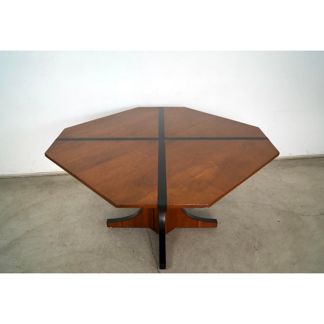 Glenn of California 1960’s Mid-Century Modern John Kapel Walnut X Dining Table For Sale - Image 4 of 12