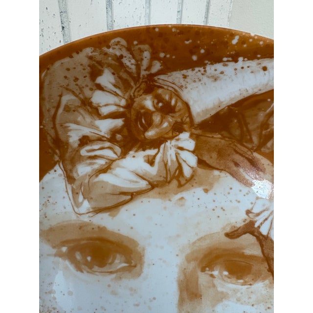 Art Deco Limited Edition Marco Marchiori Art Deco Style Gold and White Charger For Sale - Image 3 of 9