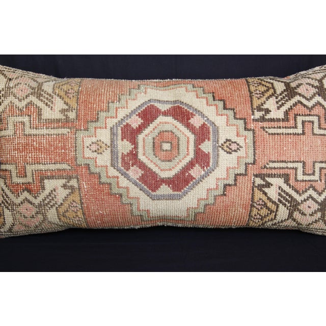 Handmade Decorative Oushak Rug Pillow Cushion Cover -16'' X 34'' For Sale - Image 4 of 13