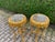 1980s French Louis XVI Gold Gray Marble Side Tables - Pair For Sale - Image 9 of 10