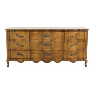 1970's French Style Dresser of Nine Drawers For Sale