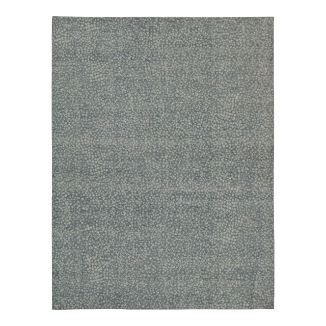 Rug & Kilim’s Oversized Spot Rug in Dusty Blue, 14x20 For Sale