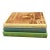 Vintage Whimsical Hobbies Hardcover Book Stack - Set of 3 - Bright Green & Blue Palette - Eclectic Modern Decor For Sale