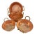 Vintage Made in Portugal Copper Jelly Pots With Brass Handles - A Set of 4 For Sale
