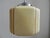Metal Art Deco Hanging Lamp with Cube Shaped Beige Globe, 1930s For Sale - Image 7 of 11