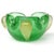 Mid 20th Century Vintage Murano Seguso Vetri d'Arte Gold Flecks Green Sommerso Bubbles Italian Art Glass Bowl Ashtray For Sale - Image 5 of 5