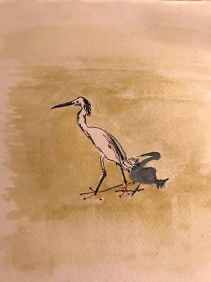 "Walk This Way" Contemporary Original Bird Still Life Print