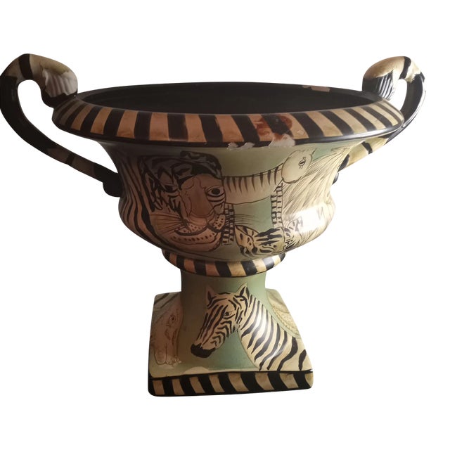 Safari Themed Ceramic Planter For Sale