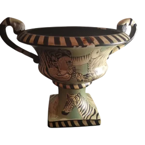 Safari Themed Ceramic Planter