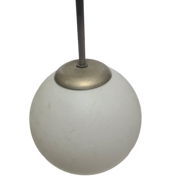 Metal Art Deco Communist Pendant Lamp, Poland, 1960s For Sale - Image 7 of 15