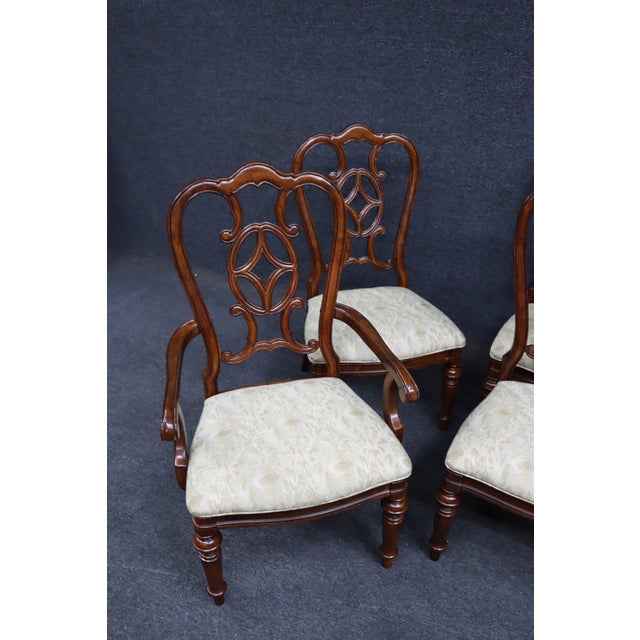 Thomasville Set of 6 Thomasville Georgian Style Cherry Dining Chairs For Sale - Image 4 of 17