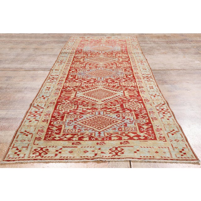 Vintage Persian Northwest Rug, 03'01 X 09'10 For Sale - Image 9 of 10
