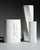 Set of three matte white bisque porcelain vases designed by Werner Schreib, Martin Freyer and Werner Uhl for Rosenthal in...