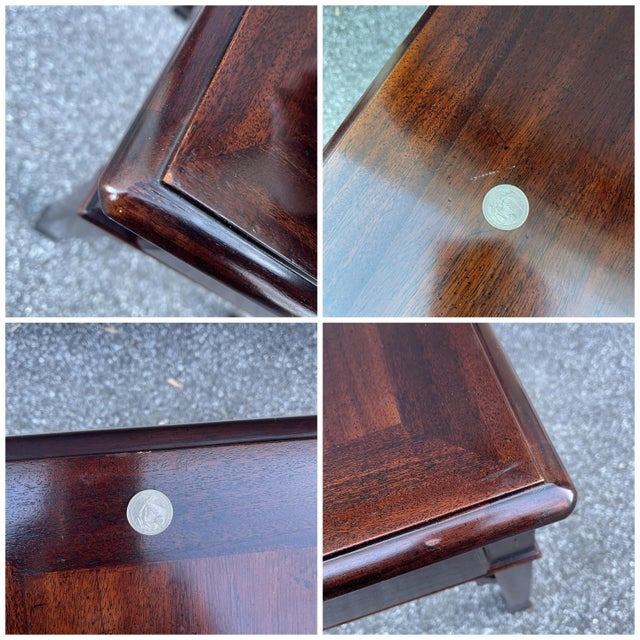 Vintage Henredon Fine Furniture Chippendale Mahogany Side or End Table With Drawer For Sale - Image 10 of 11