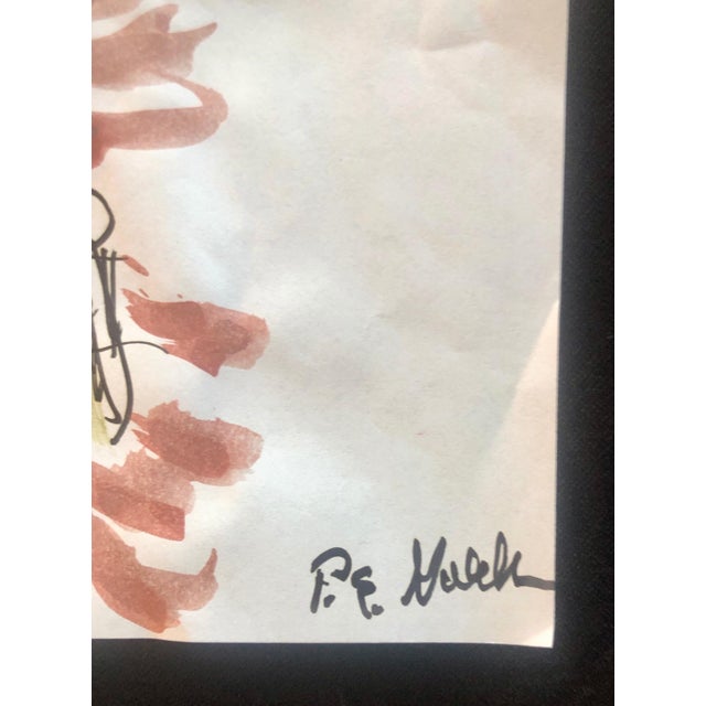 Synagogue interior. reading the Torah. Jewish Prayer. Judaica piece. Watercolor painting hand signed by Peter Emanuel...