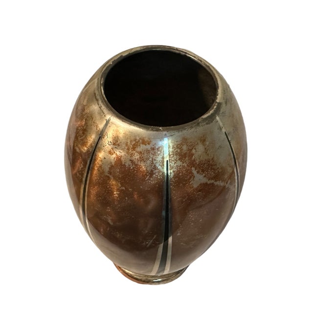 Art Deco Vintage 1936 Art Deco Silverplate Vase by WMF Ikora - Germany For Sale - Image 3 of 4