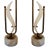 Mid-Century Modern Freeform Marble and Brass Abstract Sculptural Table Lamps - a Pair For Sale - Image 3 of 7