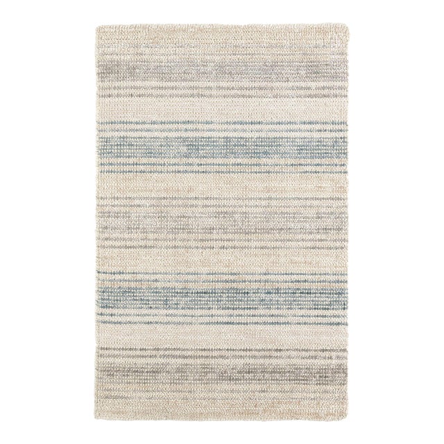 Dash & Albert by Annie Selke Moonshine Woven Cotton/Viscose Rug, 7' 6" x 9' 6" For Sale