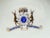 White Porcelain Château D’Artigny Vide-Poche, Blue & Gilt, France, Circa 1960 For Sale - Image 8 of 10