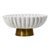 Matthew Izzo Home Augie White Marble Scalloped Bowl With Brass Base For Sale In New York - Image 6 of 6