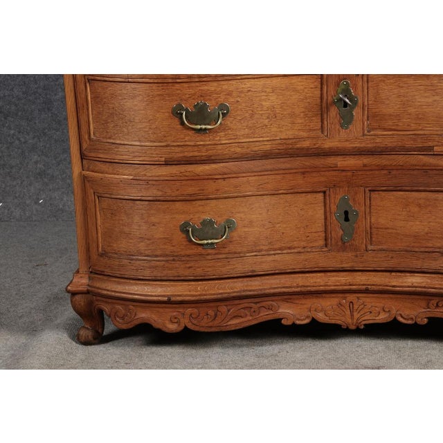 Antique 18th Century Baroque Oak Chest of Drawers, 1750s For Sale - Image 12 of 18