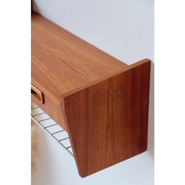 Vintage Swedish Teak Wall Console, 1950s For Sale - Image 12 of 14