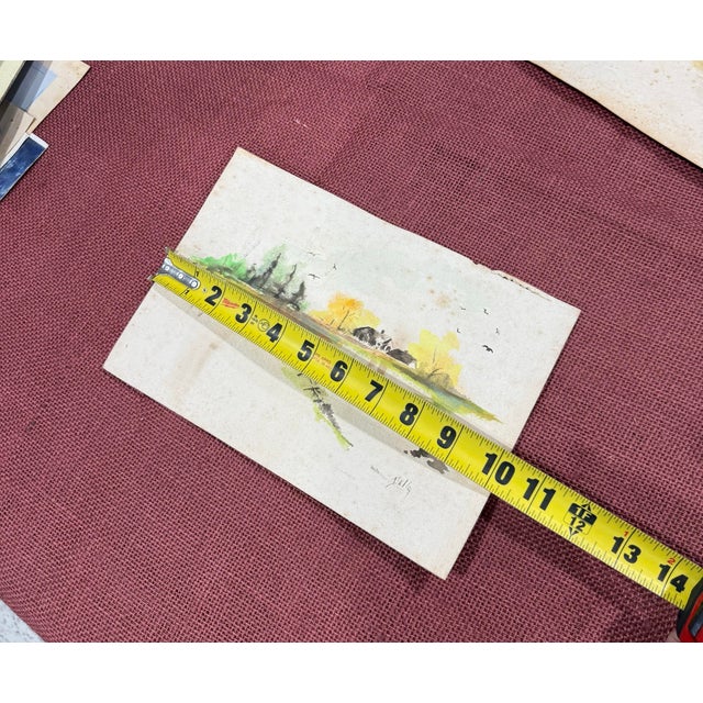 1950s Della Watercolor/ Pastel 1950s Loose Signed For Sale - Image 5 of 5