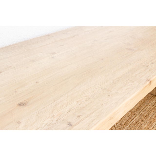 108" Long Reclaimed Wood Artisan's Dining Table For Sale In Los Angeles - Image 6 of 12