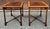 Thomasville Pair Thomasville Chinese Chippendale Crossbanded Mahogany Faux Bamboo Side Tables For Sale - Image 4 of 12
